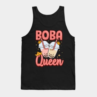 Funny Boba Queen Kawaii Bubble Tea Boba Anime Tank Top